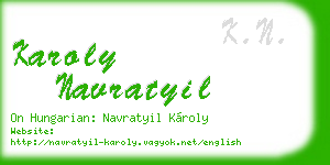 karoly navratyil business card