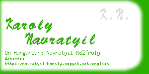 karoly navratyil business card